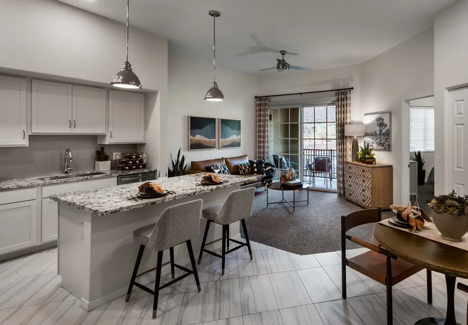 Full kitchens in our senior apartments in Scottsdale
