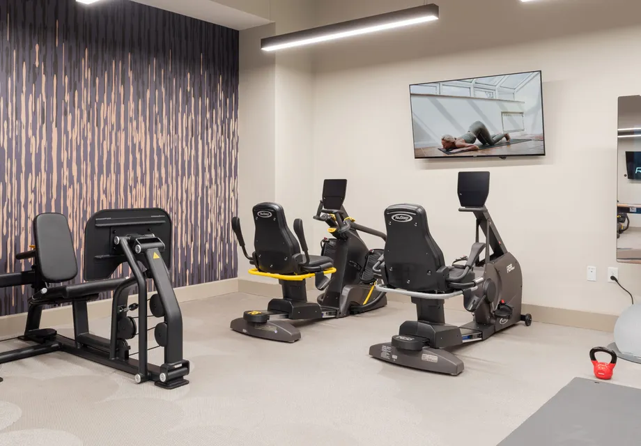 Our luxury fitness center with plenty of machines.