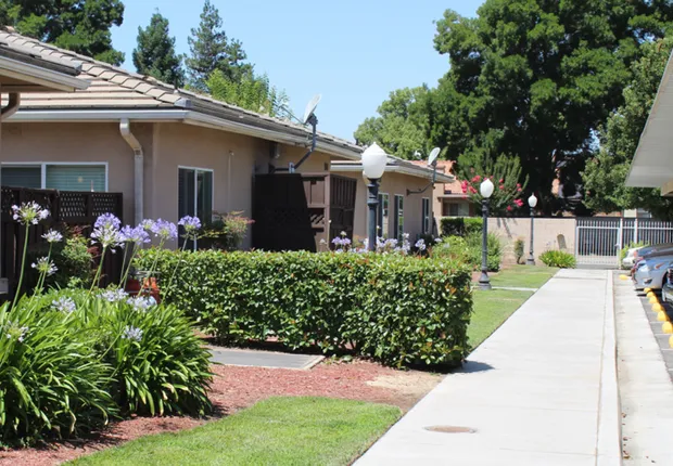 Senior Living in Madera with walking paths