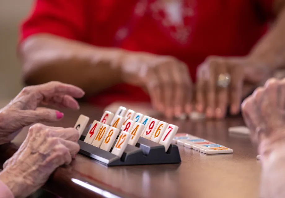 Senior care in Vacaville CA: playing games