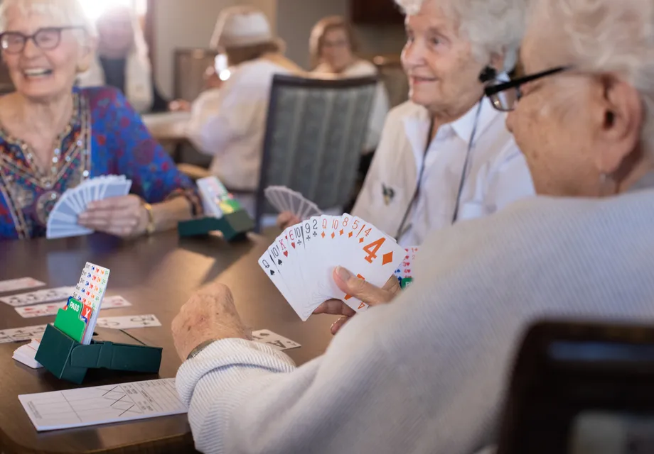 Senior care Sonoma: a friendly game of poker.
