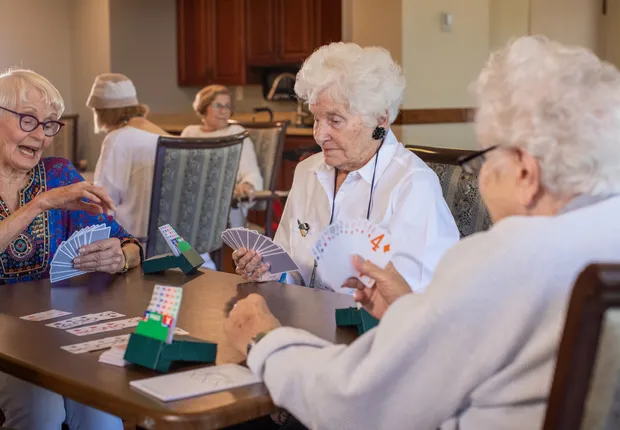 Senior Living Programming: card games with friends.