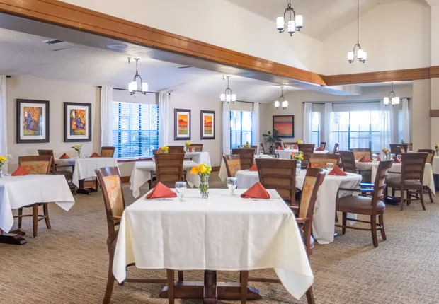 Senior Living in Vacaville featuring restaurant style dining