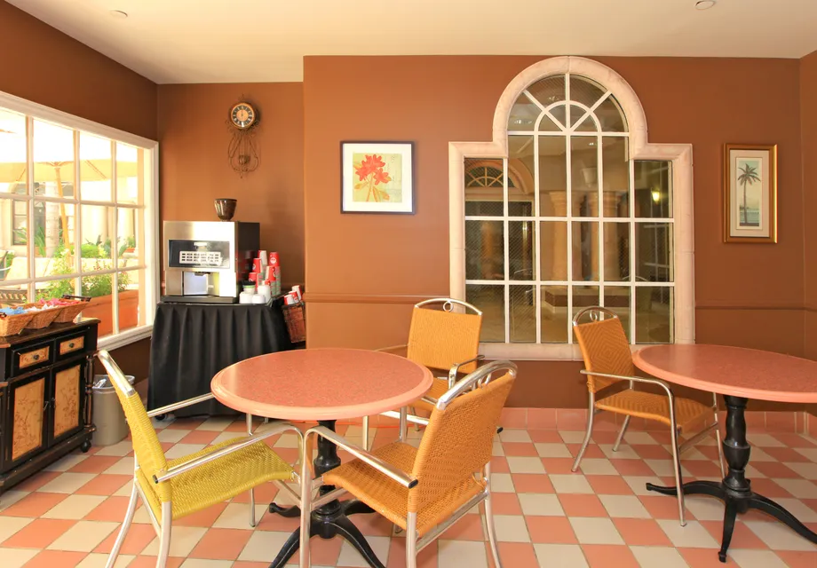 Senior Living in Culver City featuring a retro-style café.