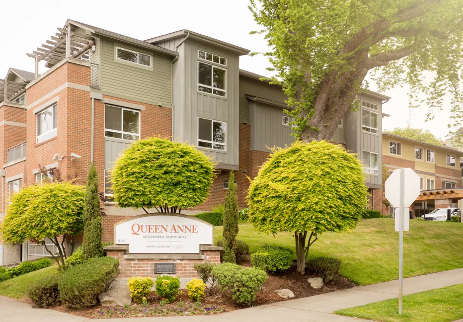 Senior Living in Seattle, WA, our sign.