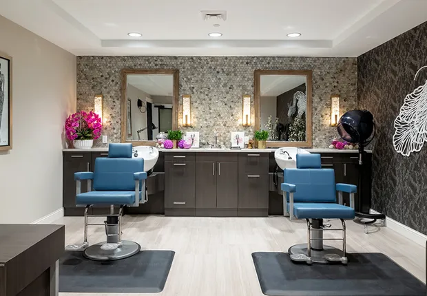 Senior Living in Kent featuring an onsite beauty salon
