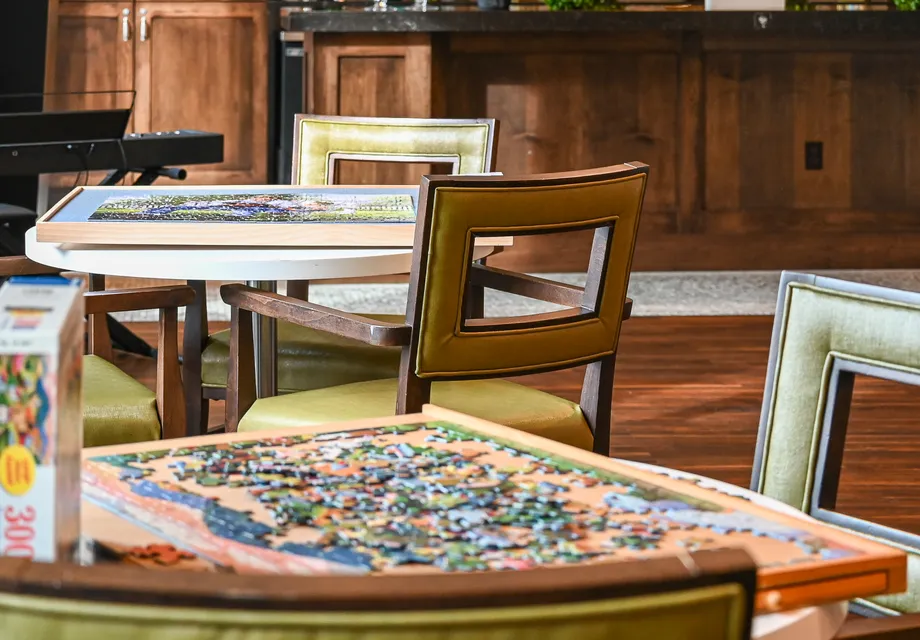 Game room and puzzle table.