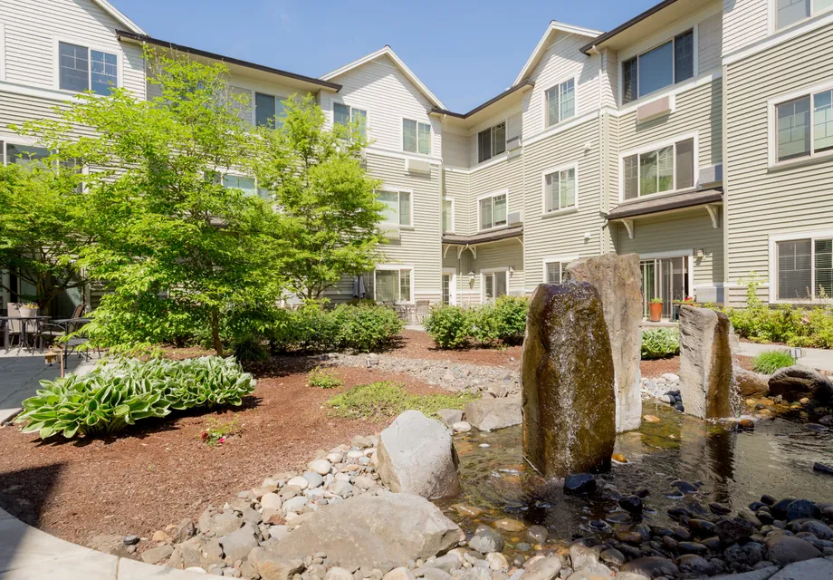 Senior Living in Vancouver, WA with plenty of nature and walking paths.