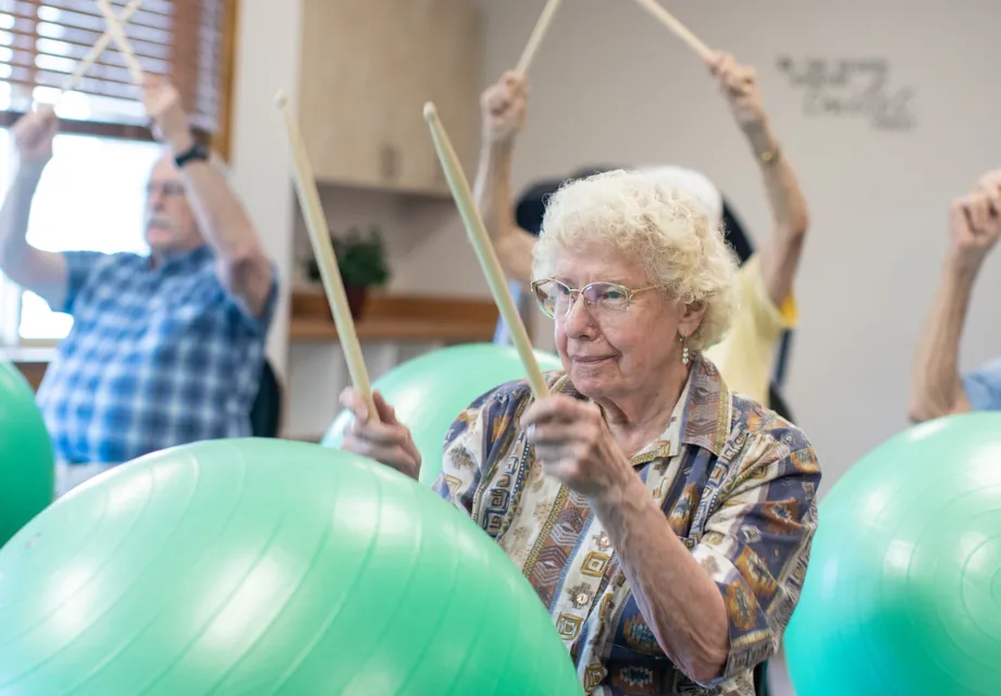 Exercise and rhythm class.