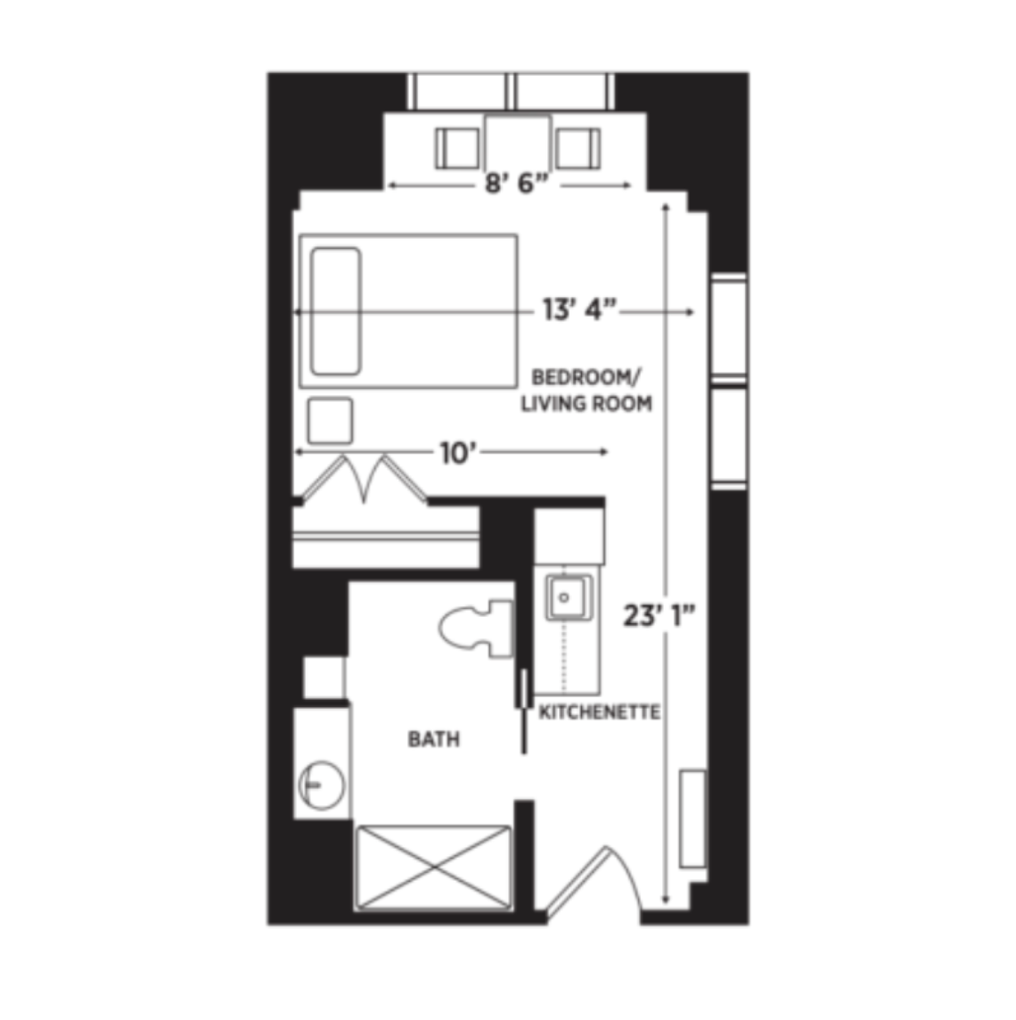 cogir of old town alexandria studio grand floor plan