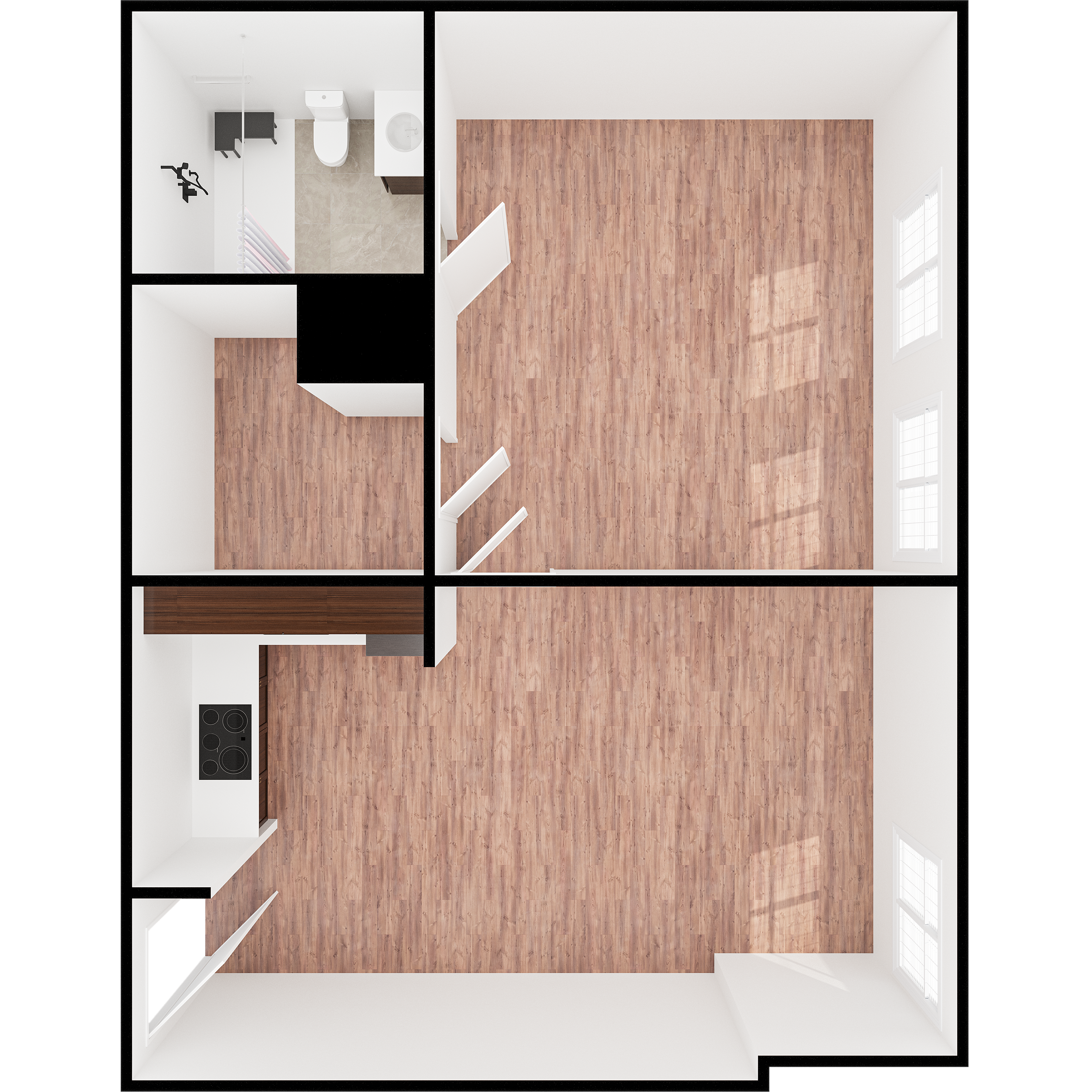 one bedroom floor plan