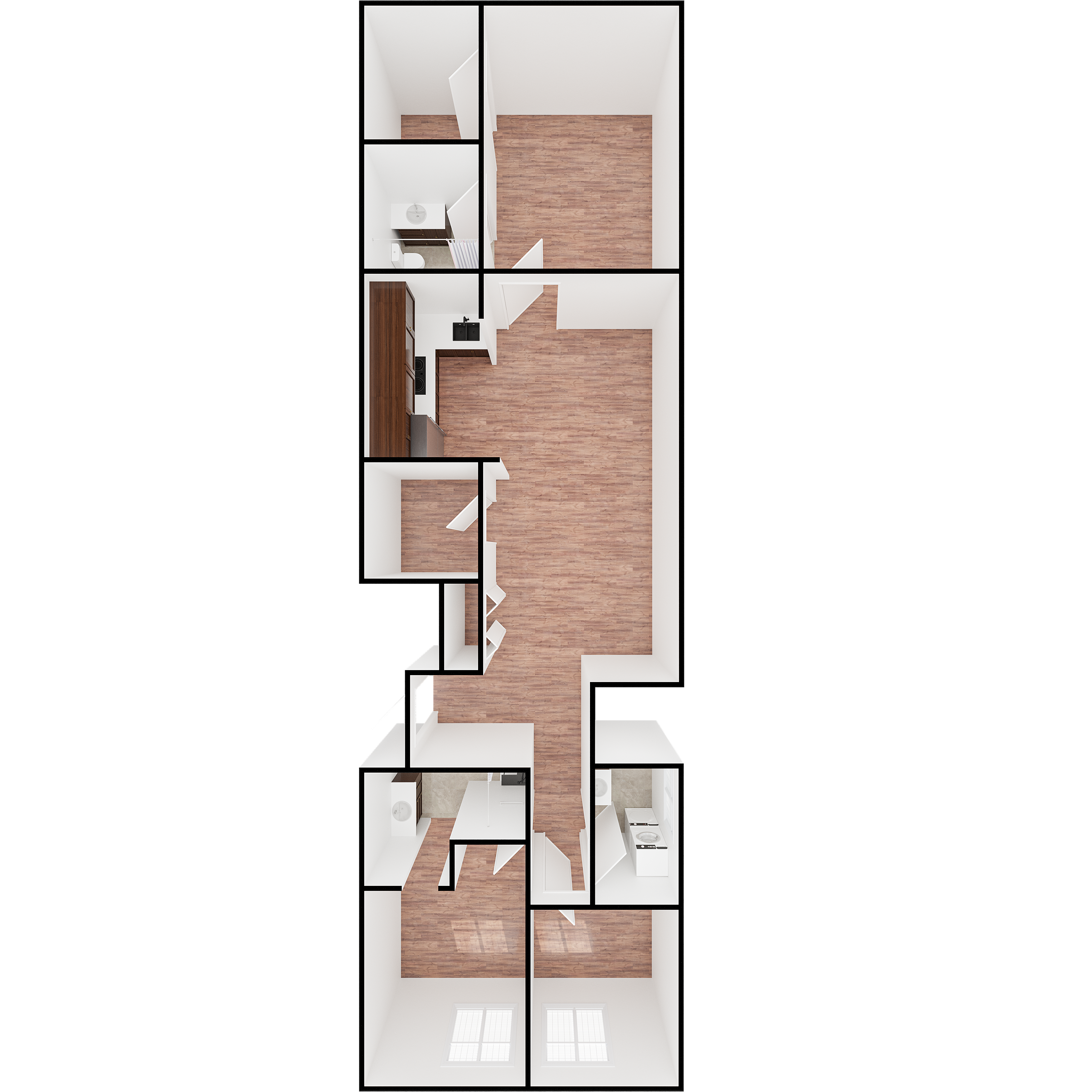 three bedroom floor plan