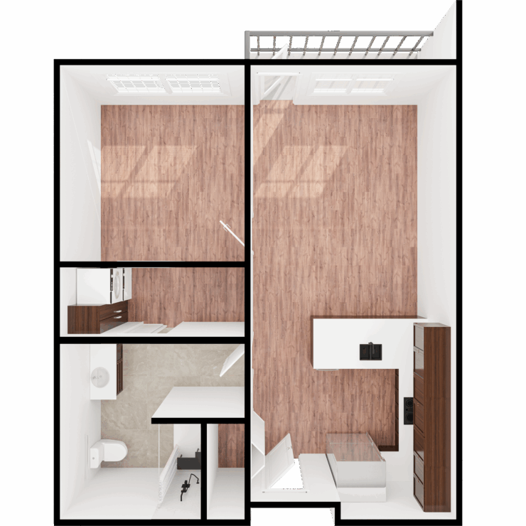 Bright, spacious layout fostering community and comfort, ideal for relaxed living in a welcoming environment.