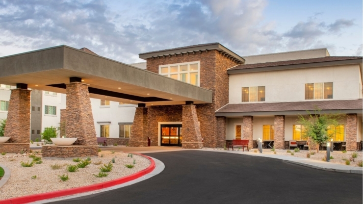 Bright and welcoming entrance, showcasing a serene atmosphere, perfect for community and comfort.