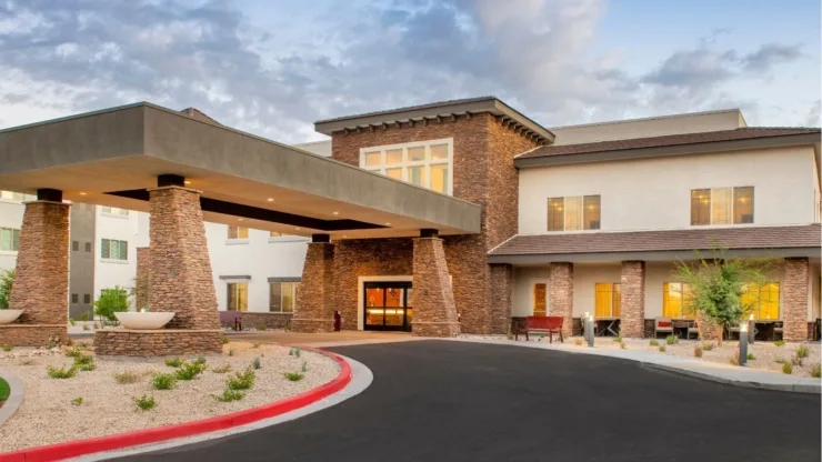 Bright and welcoming entrance, showcasing a serene atmosphere, perfect for community and comfort.