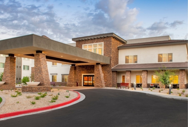 Bright and welcoming entrance, showcasing a serene atmosphere, perfect for community and comfort.