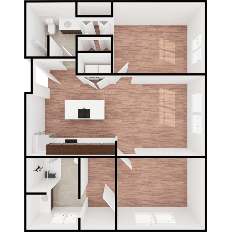 Bright, spacious layout offering comfort and community, perfect for a welcoming retirement home.