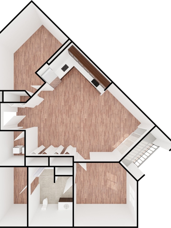 Inviting layout with bright spaces, promoting community living and comfort for all residents.