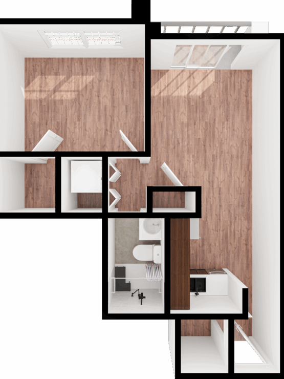 Bright, spacious layout with inviting areas for relaxation and community connection.
