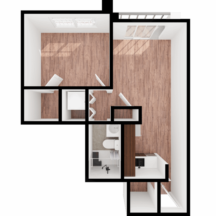 Bright, spacious layout with inviting areas for relaxation and community connection.