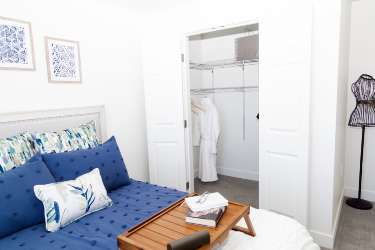 A cozy bedroom exuding warmth, featuring inviting decor and a sense of comfort for residents.