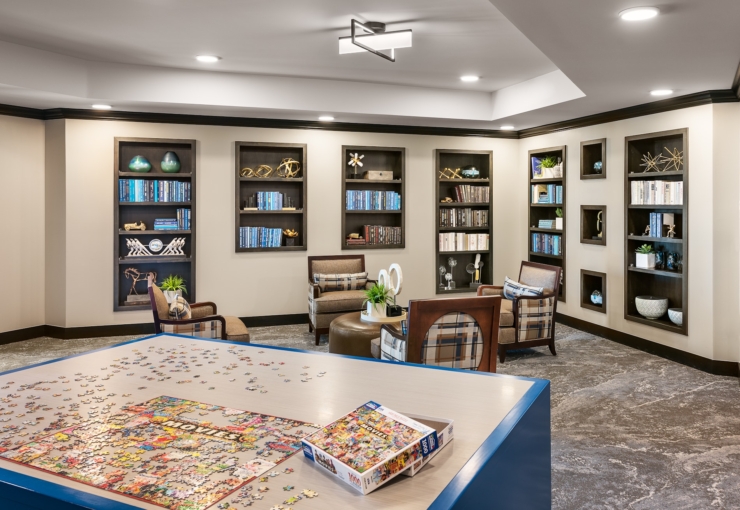 Cozy gathering space with comfortable seating, inviting decor, and engaging activities for all.