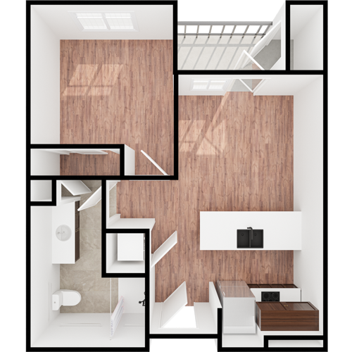 A bright, open space designed for comfort, encouraging community and easy living.