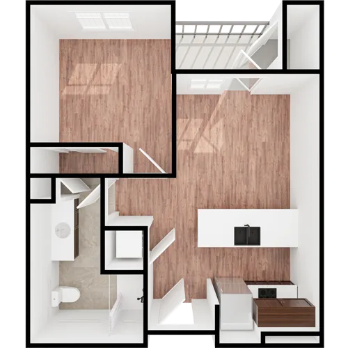 A bright, open space designed for comfort, encouraging community and easy living.