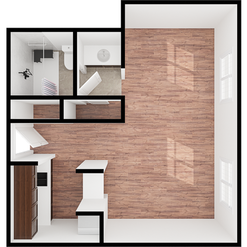 A spacious, inviting layout designed for comfort and connection, perfect for community living.