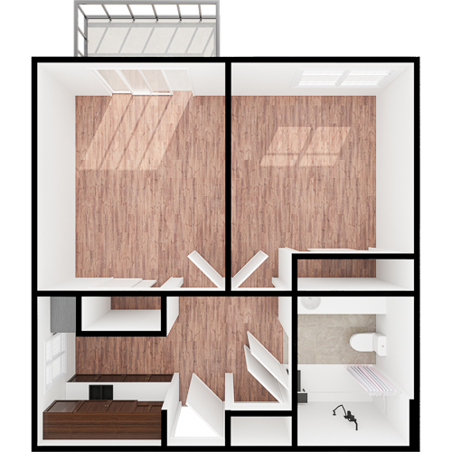 Bright and inviting layout, perfect for fostering community and comfort in a retirement home.