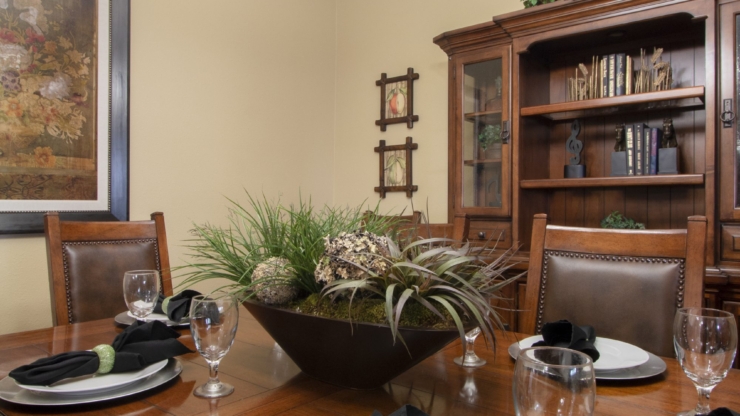 Warm dining space inviting community gatherings, featuring elegant decor and a cozy atmosphere.