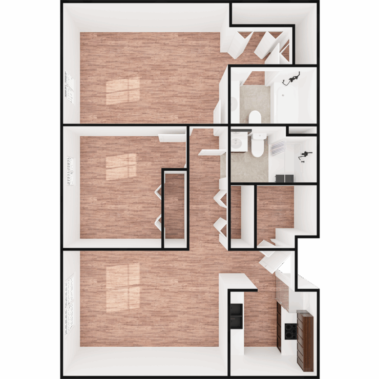 Bright, spacious layout designed for comfort and community living, fostering a welcoming atmosphere.