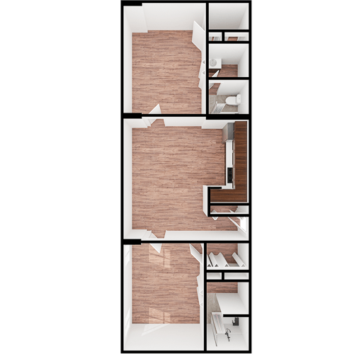 A thoughtfully designed layout showcasing spacious living areas, promoting comfort and community.