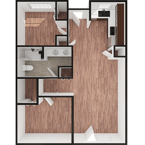 A welcoming floor plan showcasing spacious living areas, perfect for comfort and community gatherings.
