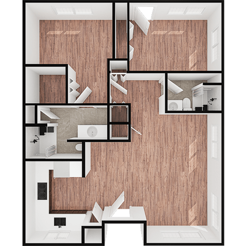 A cozy, inviting layout that promotes comfort and community in a welcoming retirement home.