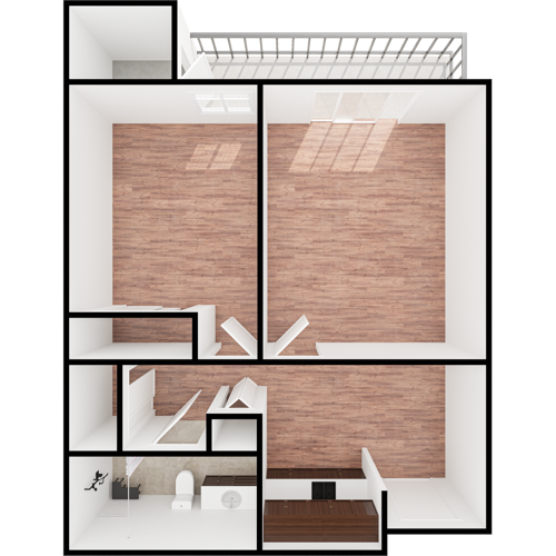 An inviting layout with airy spaces encourages community connections and a sense of comfort.
