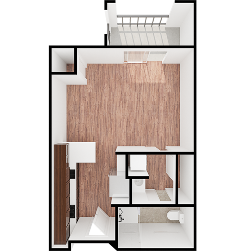 A spacious, inviting layout with warm wood floors, perfect for fostering community and comfort.