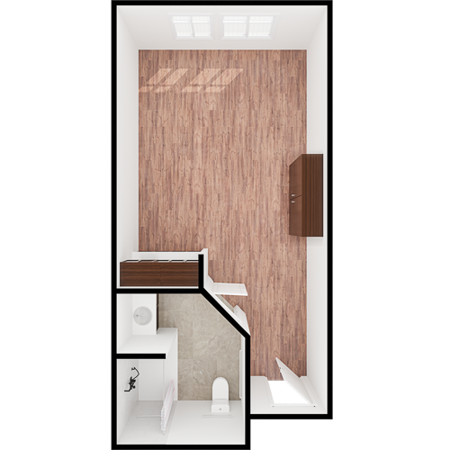 A cozy, inviting space designed for comfort, featuring natural light and warm wood tones.