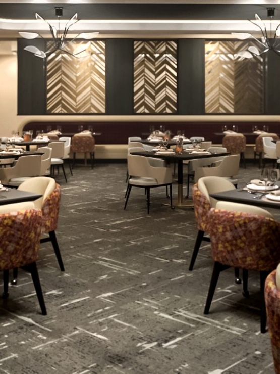 Elegant dining space inviting community connections, with stylish décor and warm ambiance.