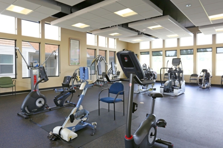 Bright and inviting fitness center, equipped for active living and community engagement.