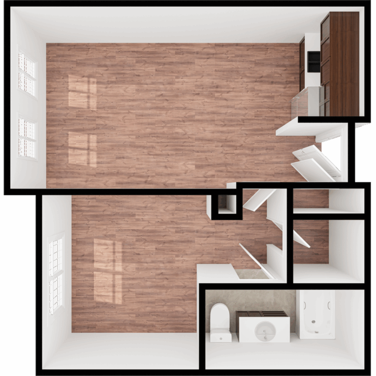 A bright, inviting layout with ample space for comfort and community connections.
