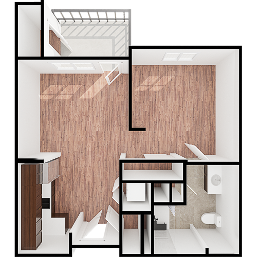 Bright, inviting layout featuring warm tones and spacious areas, perfect for community living and comfort.