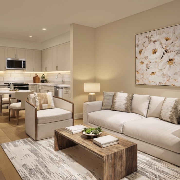 A cozy, inviting living space featuring soft furnishings, warm lighting, and a welcoming atmosphere.