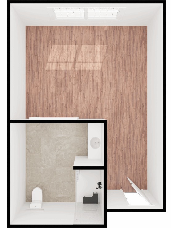 Bright, inviting space with warm wood floors, perfect for fostering community and comfort.