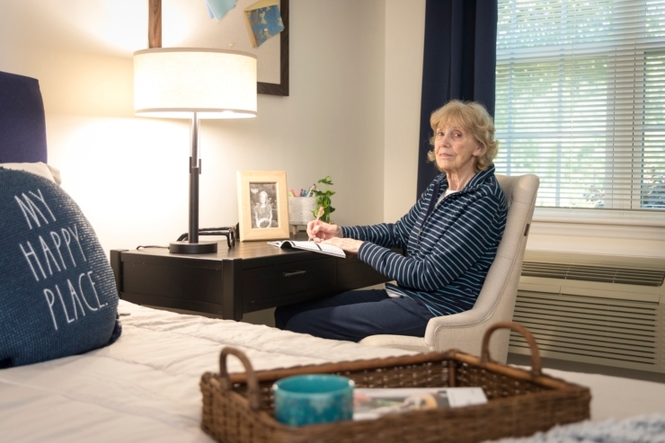 A warm and inviting space where residents engage in activities, fostering community and connection.