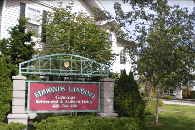 Welcoming entrance to Edmonds Landing, where community and comfort come together beautifully.