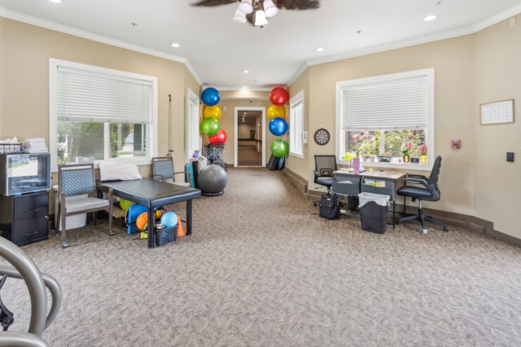 Bright and inviting, this community space features comfortable seating and engaging activities for all.