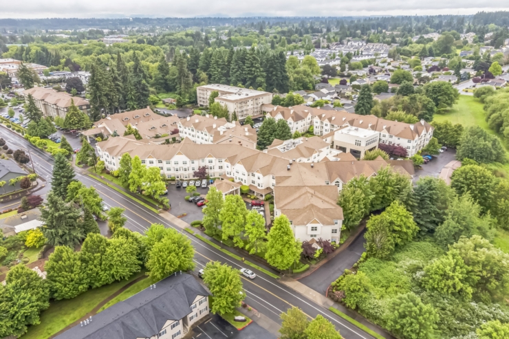 Ariel view of Cogir of Glenwood place.