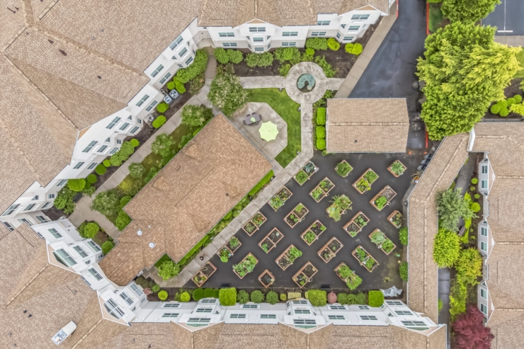 Ariel view of Cogir of Glenwood place.