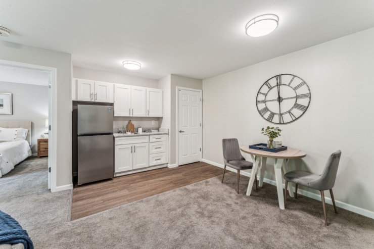 A bright, inviting living space featuring modern furnishings, perfect for community connections.